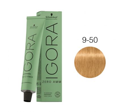 IGORA  ZERO AMM NRO 9-50 RUBIO MUY CLARO DORADO NATURAL 