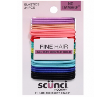 JUEGO DE 34 GOMAS PARA EL CABELLO