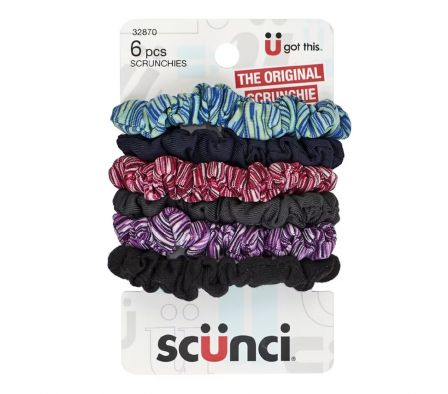 JUEGO DE 6 SUJETADORES DE CABELLO DE TELA