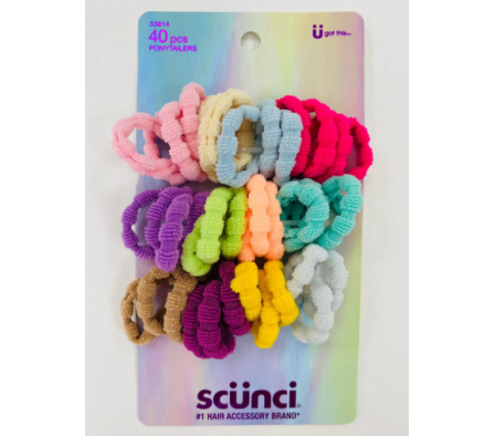 JUEGO DE 40 GOMAS PARA EL CABELLO