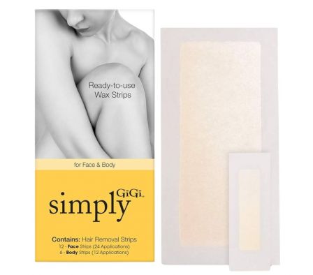 GIGI WAX STRIPS FOR FACE & BODY 18 UN