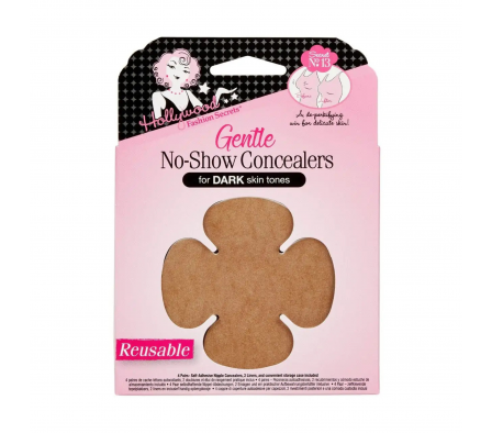 HOLLYWOOD FASHION SECRETS CUBRE PEZON DE PAPEL REUTILIZABLE OSCURO