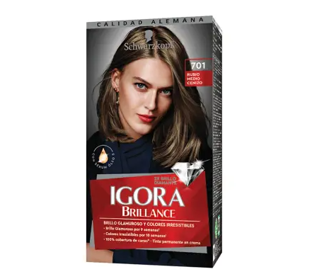 IGORA BRILLANCE 701 RUBIO MEDIO CENIZA