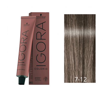 IGORA COLOR 10 RUBIO MEDIO CENIZA HUMO N° 7-12 