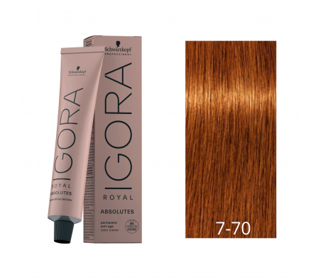 IGORA ABSOLUTE RUBIO MEDIO COBRE NATURAL N°7-70 