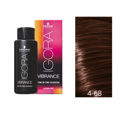 IGORA VIBRANCE GEL CASTAÑO MEDIO MARRON ROJIZO N° 4-68 