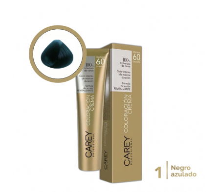 CAREY POMO COLORACION N°1 NEGRO AZULADO - 60G    