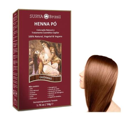 SURYA HENNA POLVO CASTANHO  50GR