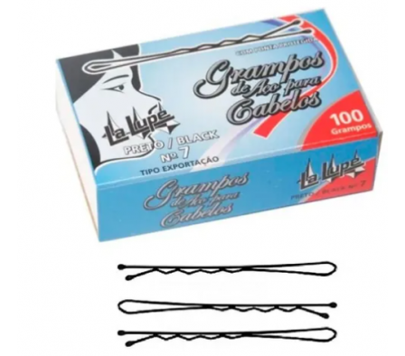 HEBILLA NEGRA N° 7 LA LUPE 100 UNIDADES