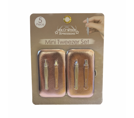 Hollywood Set de pinzas de cejas 5pc-CXH1-2003-SLV