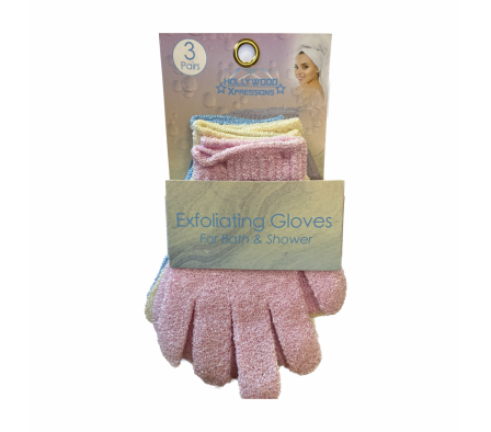 Hollywood Guantes exfoliantes -3 pares